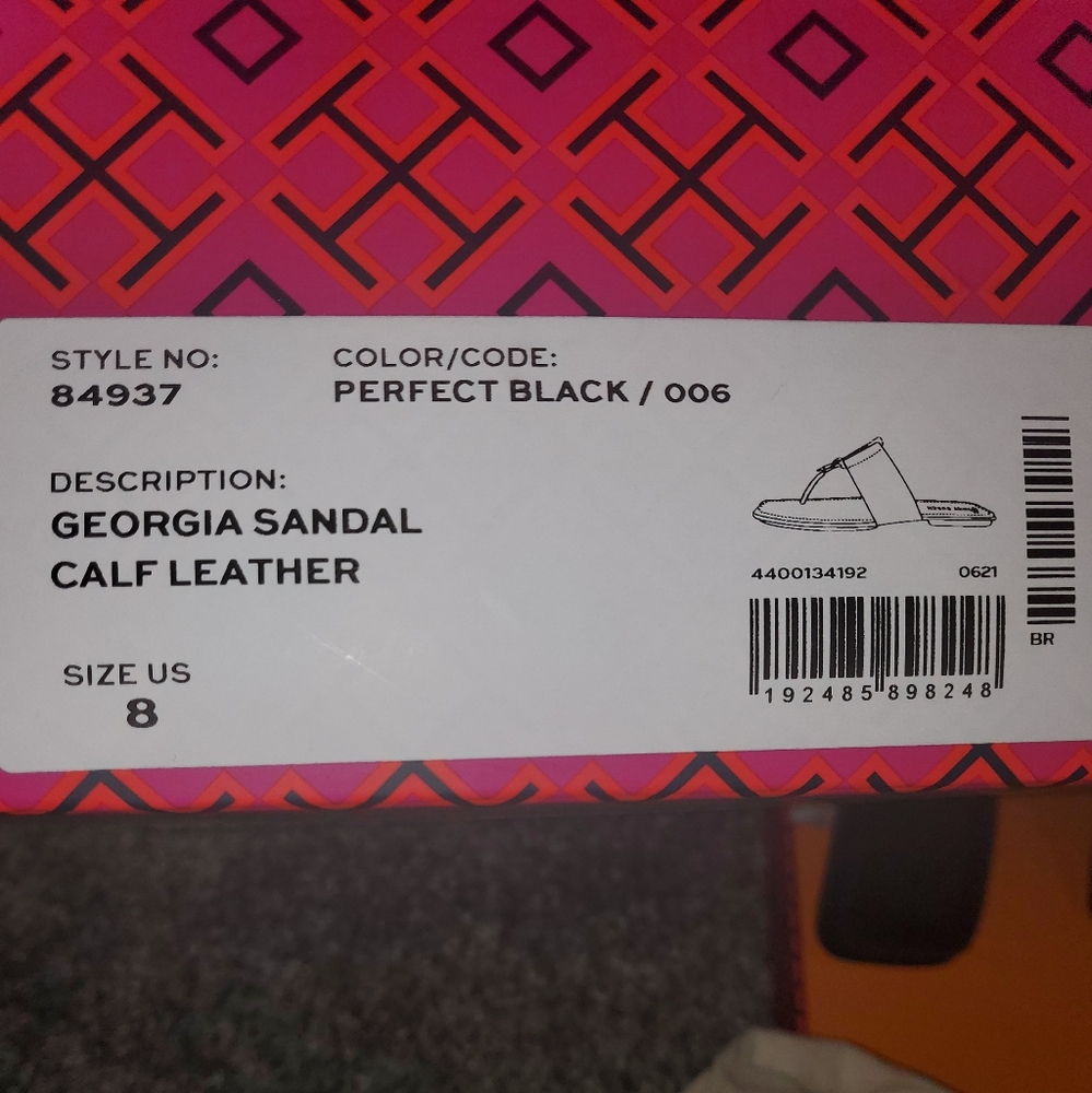 New Tory Burch leather sandals with box